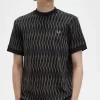 Argyle-Jacquard-T-Shirt für Herren