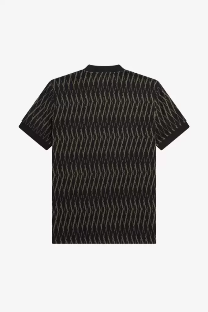 Argyle-Jacquard-T-Shirt für Herren