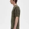 Argyle-Panel-Strick-T-Shirt für Herren