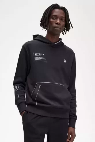Bedrucktes Kapuzensweatshirt für Herren
