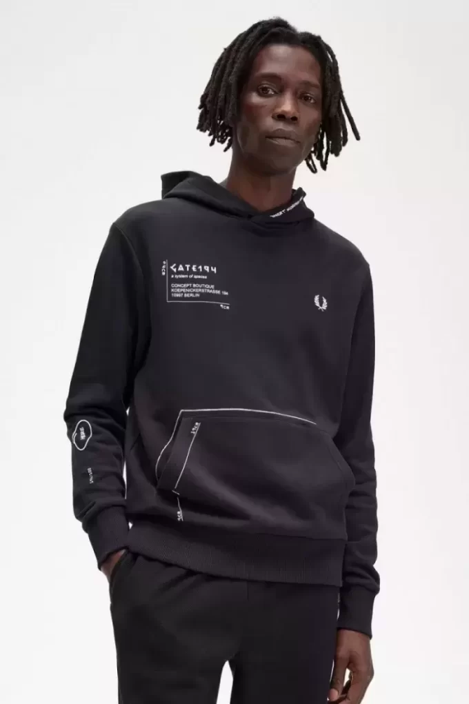 Bedrucktes Kapuzensweatshirt für Herren