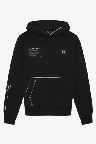 Bedrucktes Kapuzensweatshirt für Herren