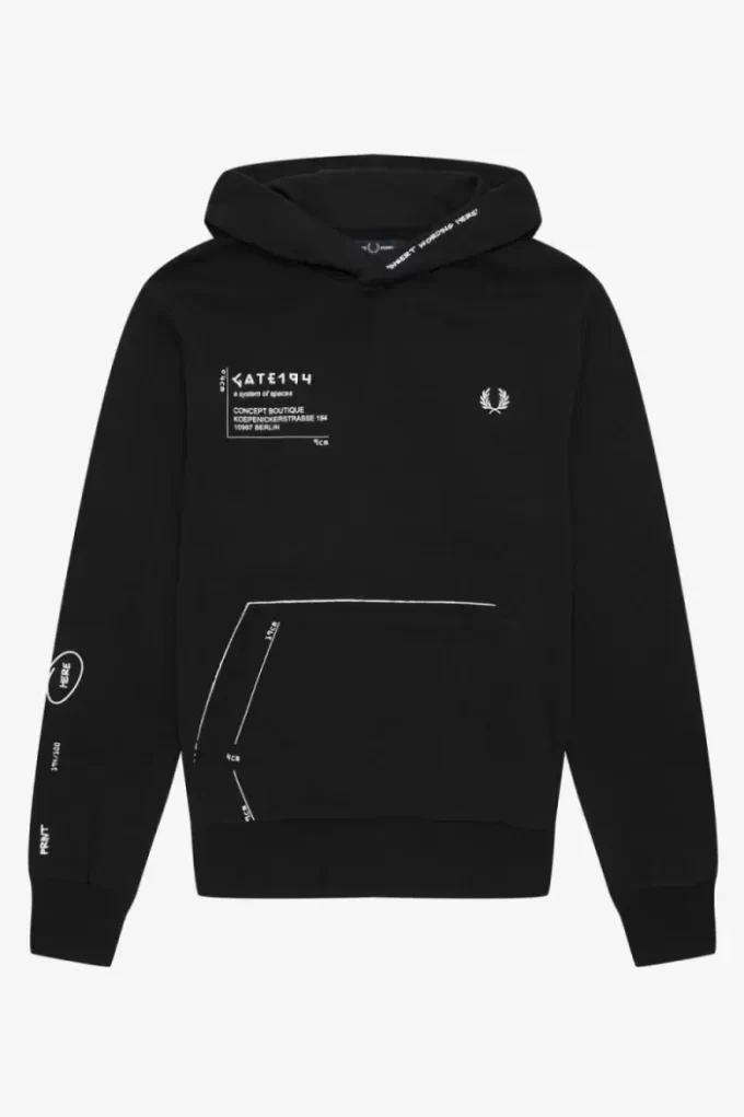 Bedrucktes Kapuzensweatshirt für Herren