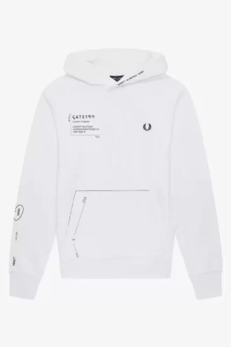 Bedrucktes Kapuzensweatshirt für Herren