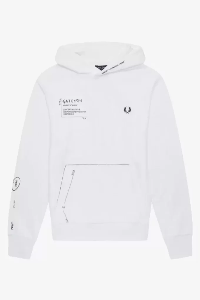 Bedrucktes Kapuzensweatshirt für Herren