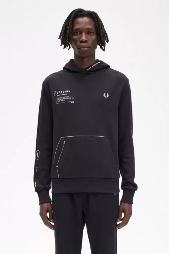 Bedrucktes Kapuzensweatshirt für Herren
