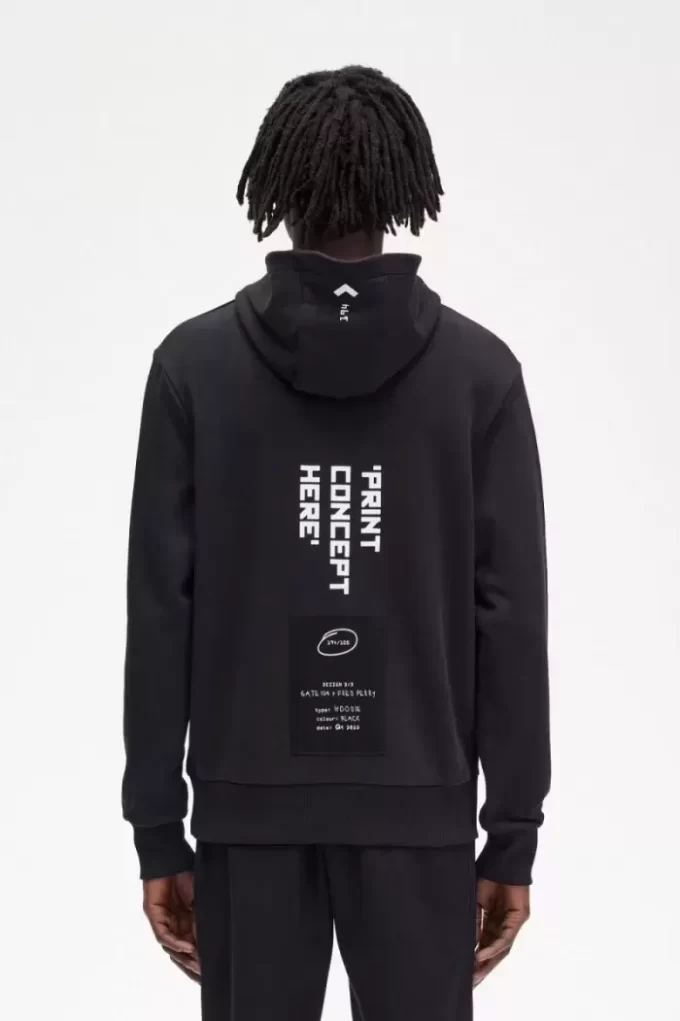 Bedrucktes Kapuzensweatshirt für Herren