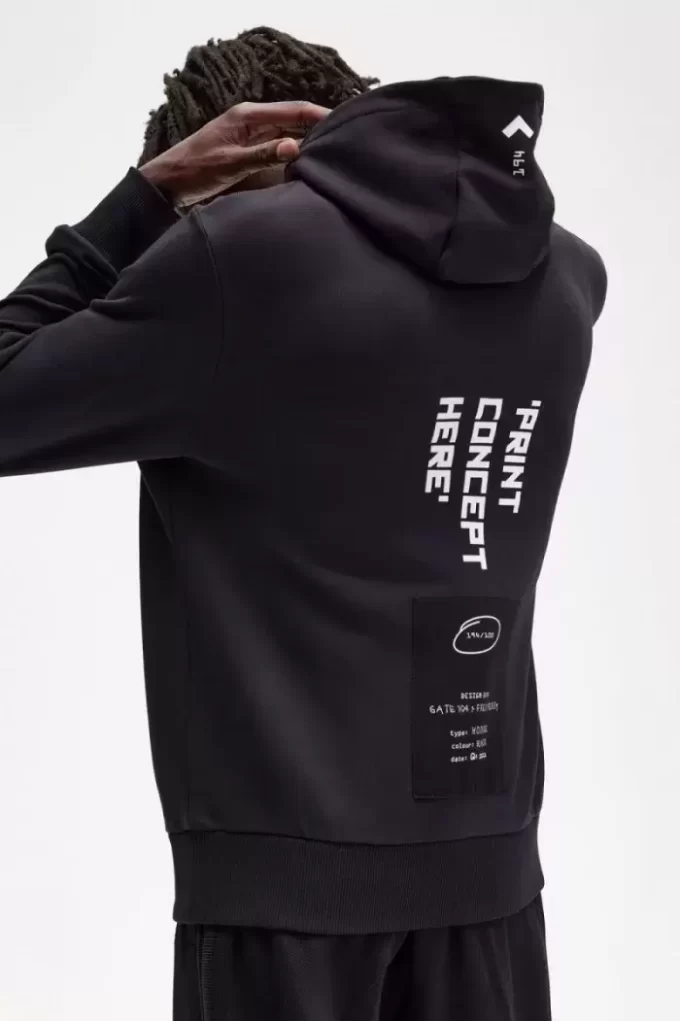 Bedrucktes Kapuzensweatshirt für Herren