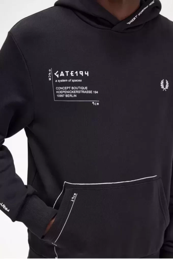 Bedrucktes Kapuzensweatshirt für Herren