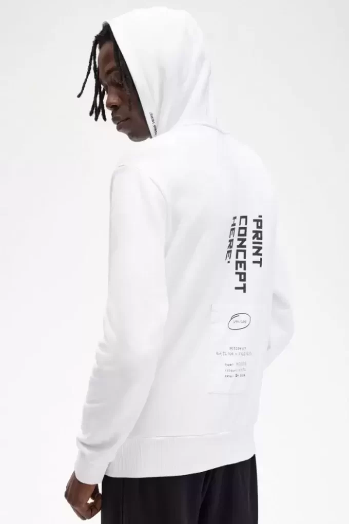 Bedrucktes Kapuzensweatshirt für Herren