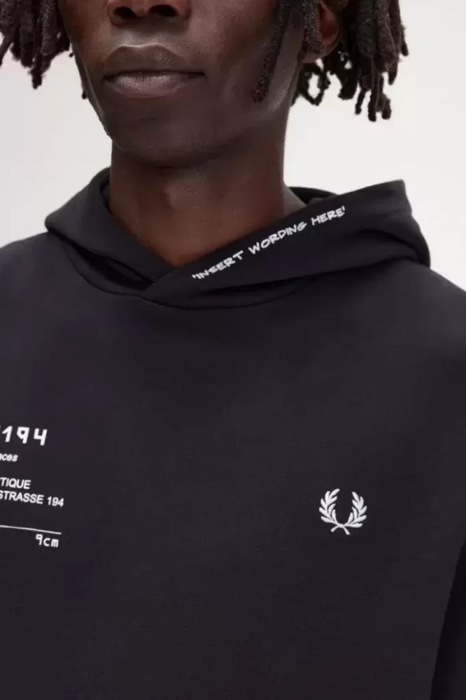 Bedrucktes Kapuzensweatshirt für Herren