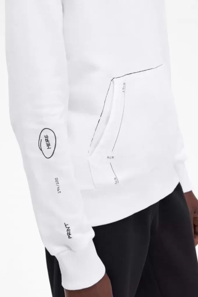 Bedrucktes Kapuzensweatshirt für Herren