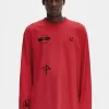 Bedrucktes Langarm-T-Shirt für Herren