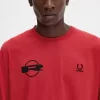 Bedrucktes Langarm-T-Shirt für Herren