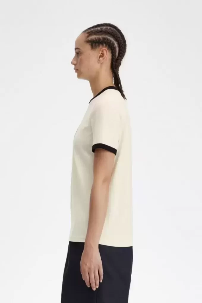 Beflocktes Lorbeerkranz-Damen-T-Shirt