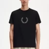 Beflocktes Lorbeerkranz-Herren-T-Shirt