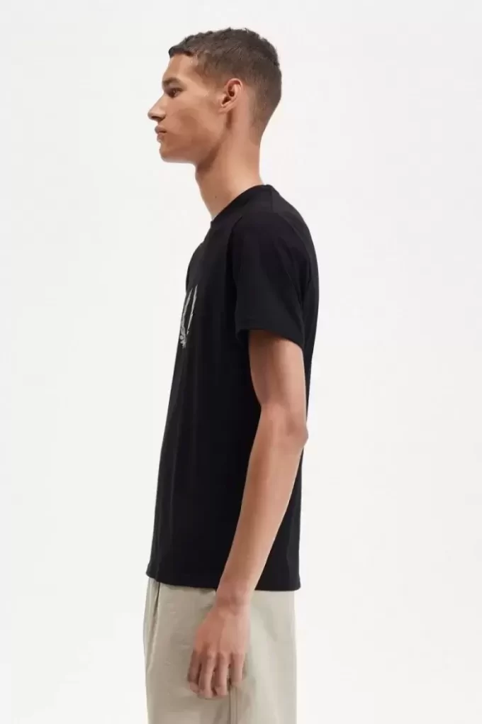 Beflocktes Lorbeerkranz-Herren-T-Shirt
