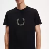 Beflocktes Lorbeerkranz-Herren-T-Shirt