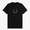 Beflocktes Lorbeerkranz-Herren-T-Shirt