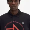 Übergroßes bedrucktes Herren-Poloshirt