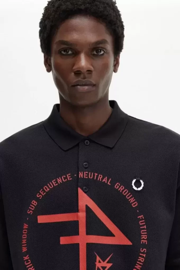 Übergroßes bedrucktes Herren-Poloshirt