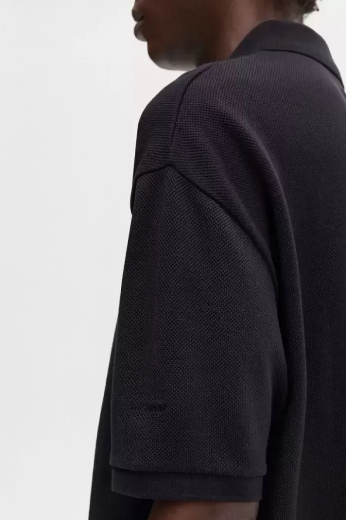 Übergroßes bedrucktes Herren-Poloshirt