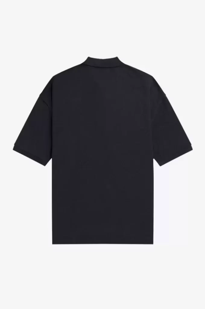 Übergroßes bedrucktes Herren-Poloshirt