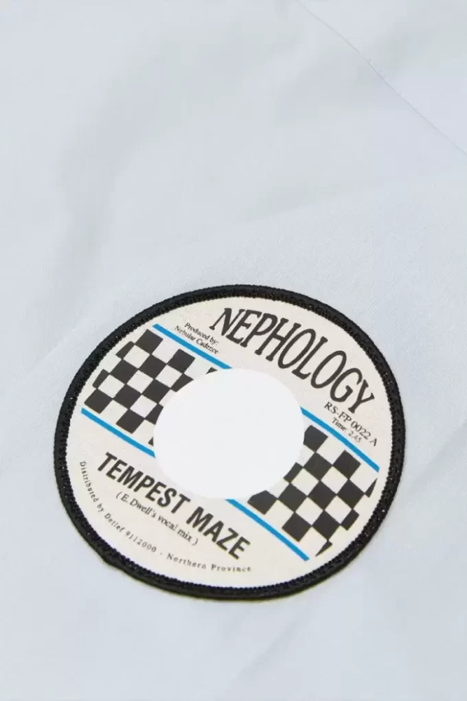Übergroßes Herrenhemd mit Patch-Detail