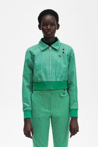 Bestickte Gingham-Damenjacken
