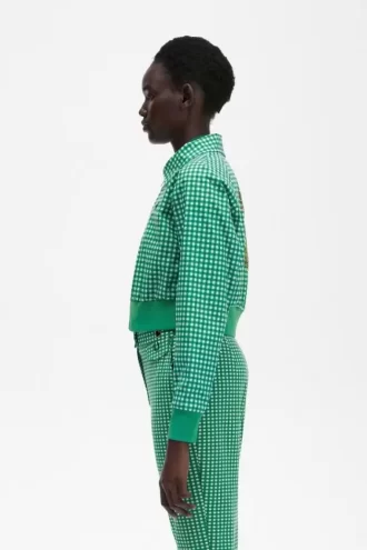 Bestickte Gingham-Damenjacken