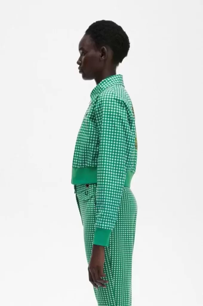 Bestickte Gingham-Damenjacken
