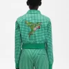 Bestickte Gingham-Damenjacken