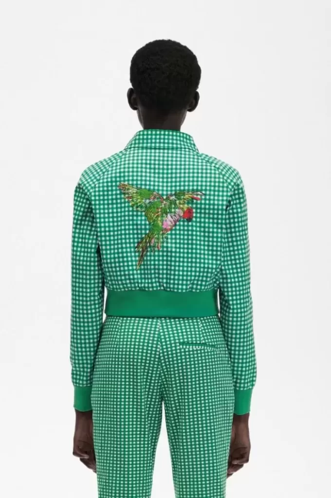Bestickte Gingham-Damenjacken