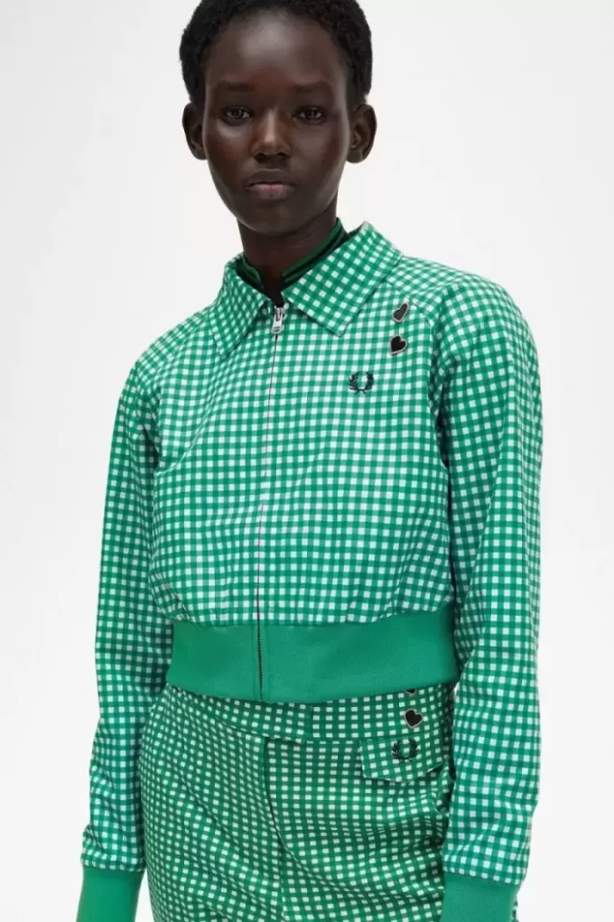 Bestickte Gingham-Damenjacken