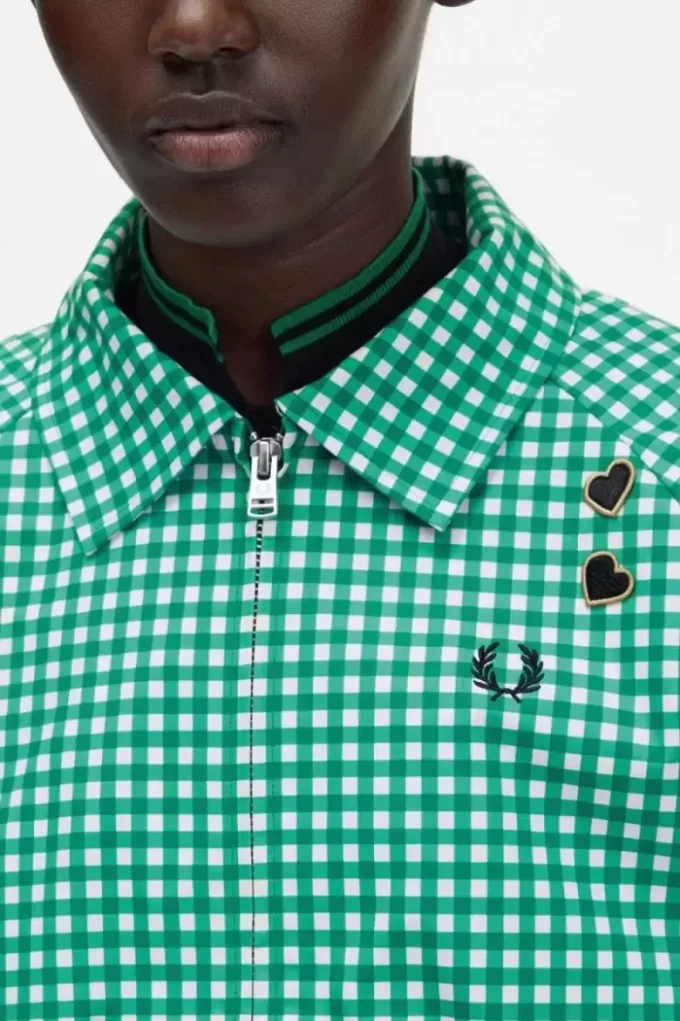 Bestickte Gingham-Damenjacken