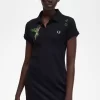 Besticktes Piqué-Damenkleid