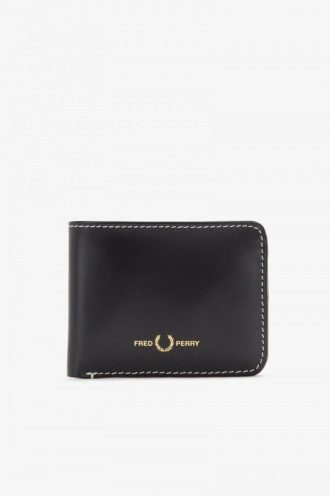 Brieftaschen aus Leder mit Kontrastbesatz