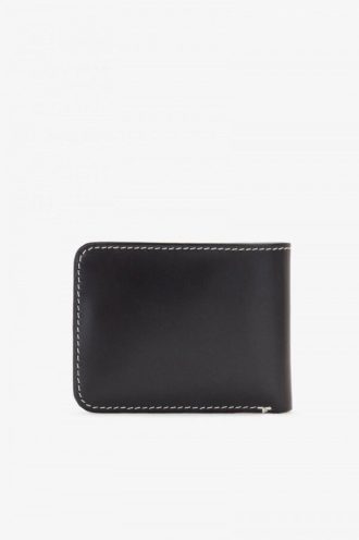 Brieftaschen aus Leder mit Kontrastbesatz