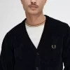 Chenille-Cardigan für Herren im Colour-Block-Design
