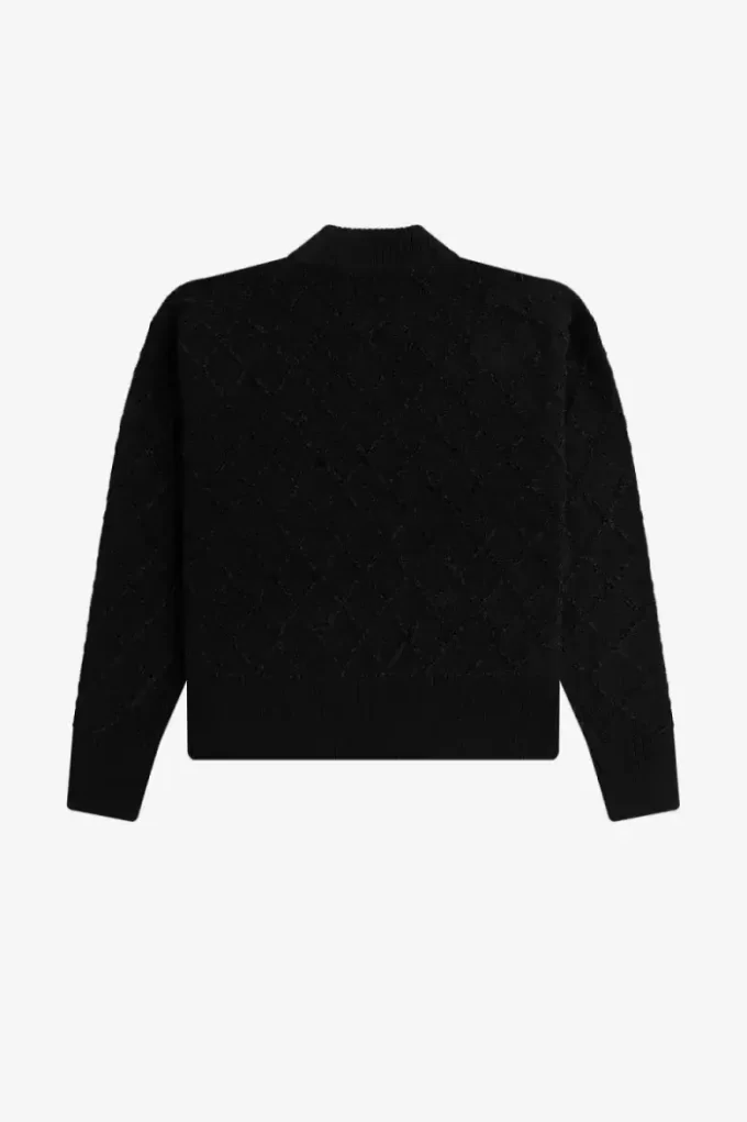 Chenille Grid Damenpullover