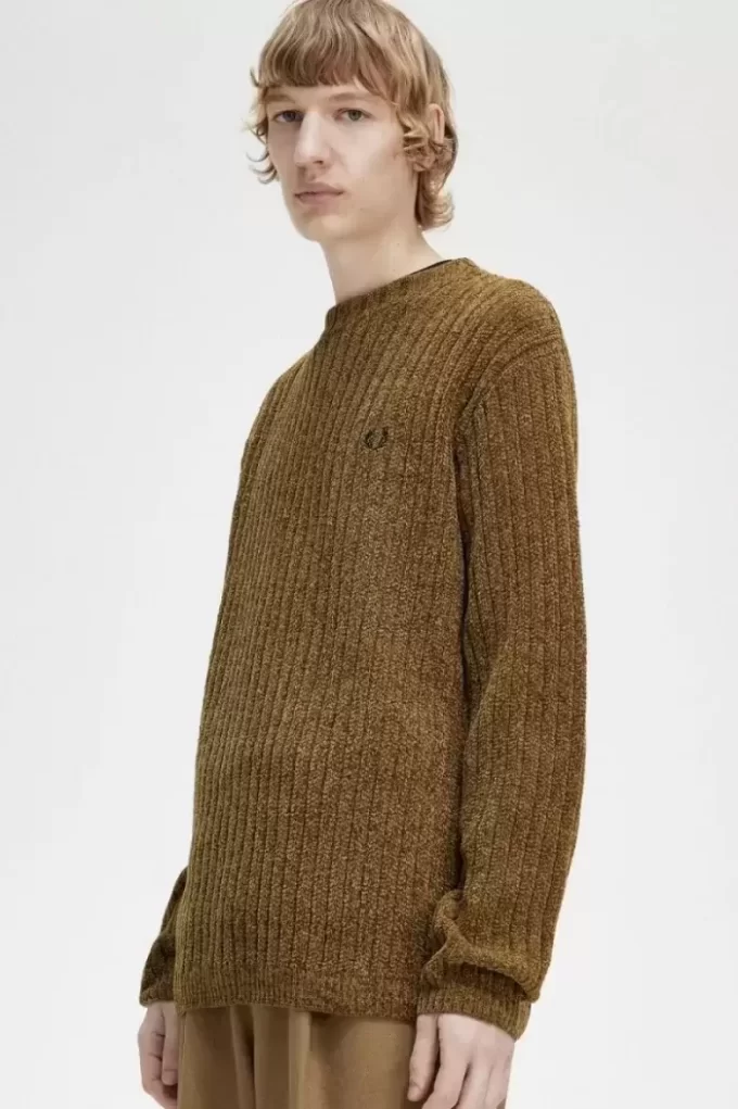 Chenille Rib Herrenpullover