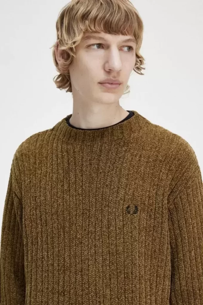 Chenille Rib Herrenpullover