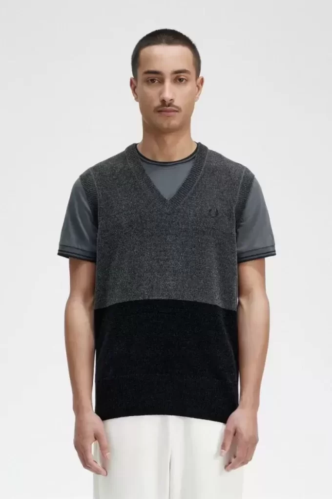 Chenille-Tanktops im Farbblockdesign für Herren