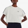 Cropped Ringer T-Shirts mit Band