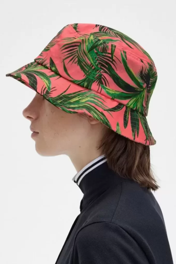 Damen-Bucket-Hüte mit Palmen-Print