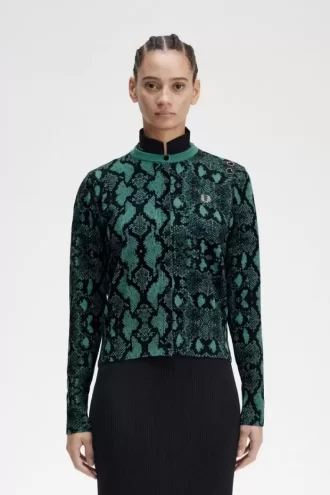 Damen-Cardigan mit Schlangenmuster
