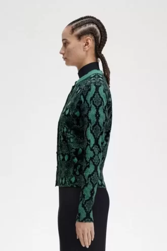 Damen-Cardigan mit Schlangenmuster