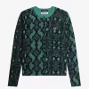 Damen-Cardigan mit Schlangenmuster