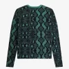 Damen-Cardigan mit Schlangenmuster