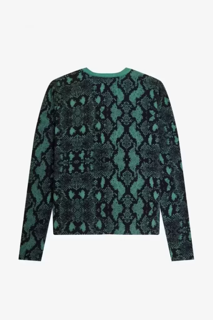Damen-Cardigan mit Schlangenmuster